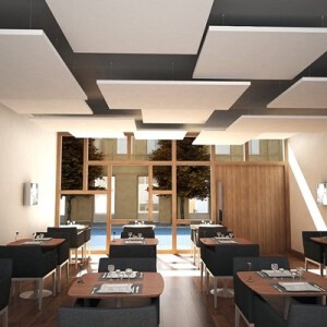 Akoestische plafond eilanden